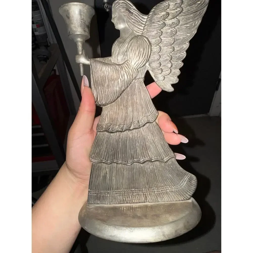 Vintage International Silver Co. Angel Taper Candle Holder 9